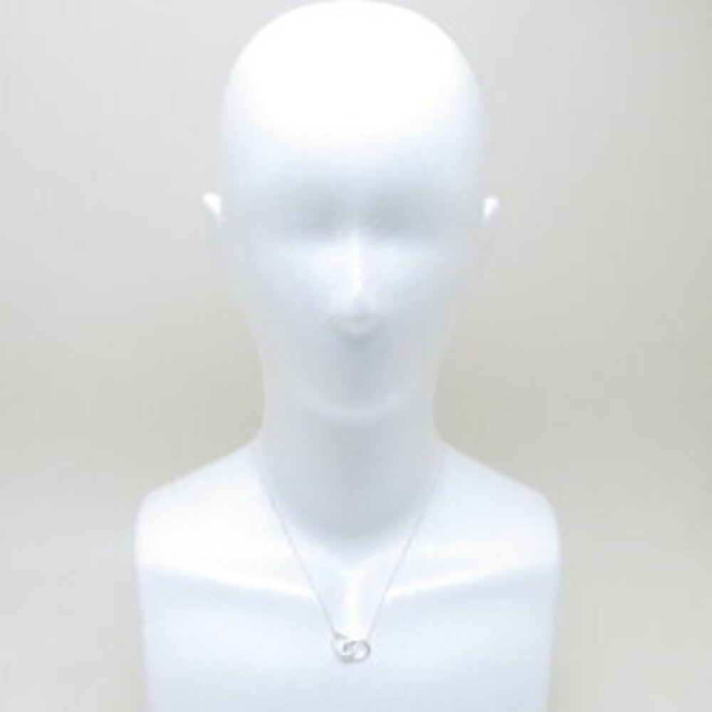 Tiffany Co Double Loop Necklace Silver Pendant